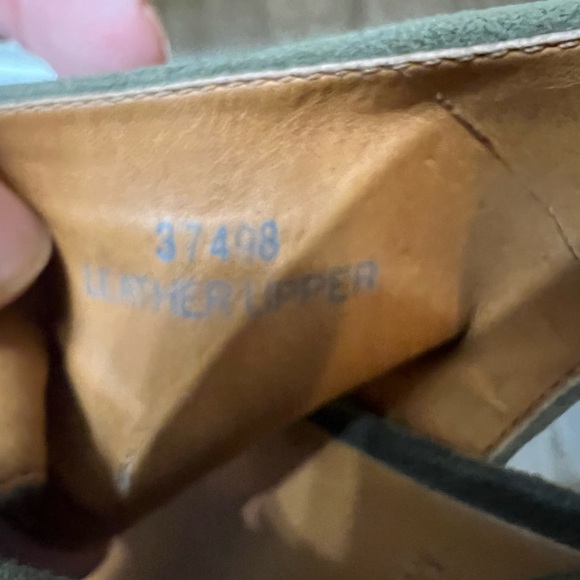 Jcrew Suede Leather Nicole Heels Sandals Peep Toe Slingback Green 7 - Picture 8 of 8